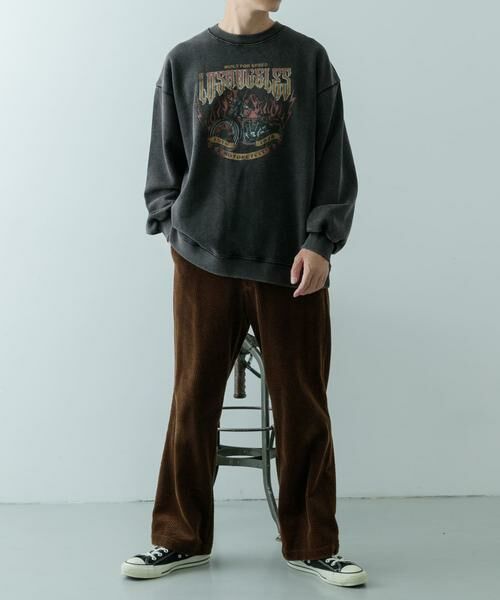 URBAN RESEARCH ITEMS / アーバンリサーチ アイテムズ スウェット | パウダー加工 クルーネックスウェットプルオーバー | 詳細4