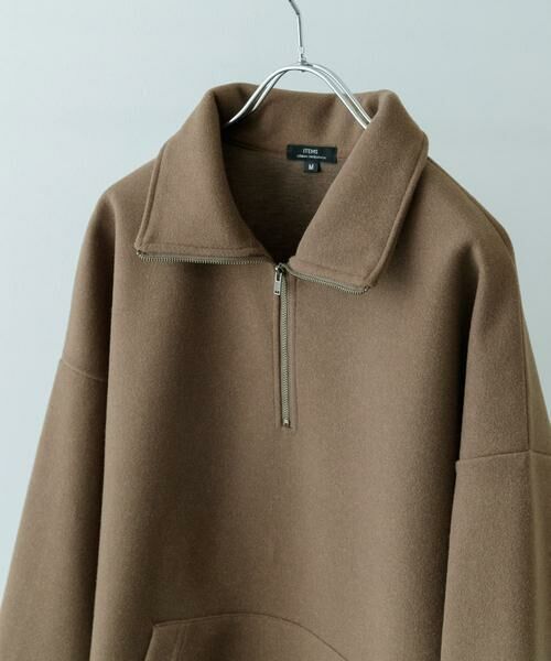 URBAN RESEARCH ITEMS/アーバンリサーチ アイテムズ 高機能ジャージーメルトンハーフzipプルオーバー ブラウン L URBAN RESEARCH ITEMS/アーバンリサーチ アイテムズ 高機能ジャージーメルトンハーフzipプルオーバー ブラウン L