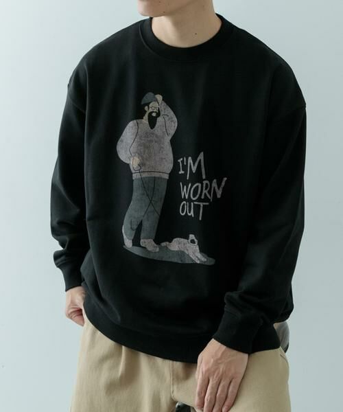 URBAN RESEARCH ITEMS/アーバンリサーチ アイテムズ クルーネックスエット sampo ブラック M URBAN RESEARCH ITEMS/アーバンリサーチ アイテムズ クルーネックスエット sampo ブラック M