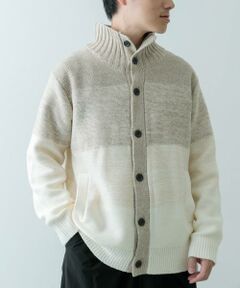 URBAN RESEARCH ITEMS / アーバンリサーチ アイテムズ カーディガン・ボレロ | ハイネック グラデーション ボタンニットカーディガン