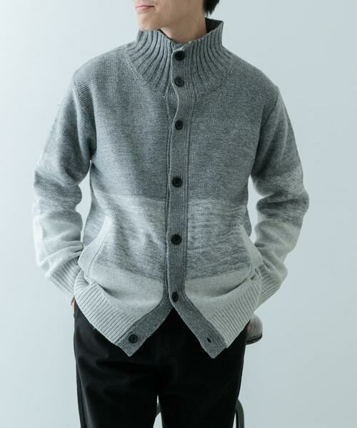 URBAN RESEARCH ITEMS / アーバンリサーチ アイテムズ カーディガン・ボレロ | ハイネック グラデーション ボタンニットカーディガン | 詳細7