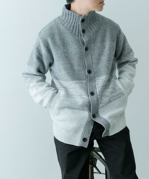 URBAN RESEARCH ITEMS / アーバンリサーチ アイテムズ カーディガン・ボレロ | ハイネック グラデーション ボタンニットカーディガン | 詳細9