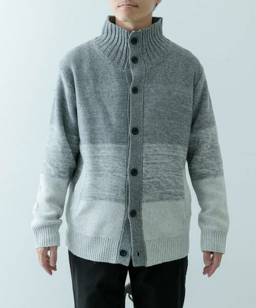 URBAN RESEARCH ITEMS / アーバンリサーチ アイテムズ カーディガン・ボレロ | ハイネック グラデーション ボタンニットカーディガン | 詳細11