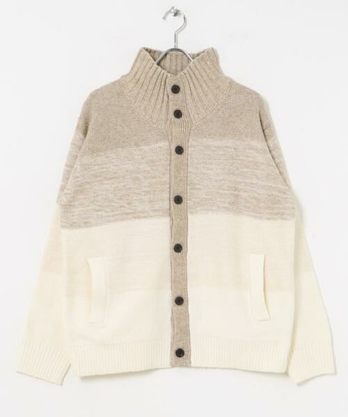 URBAN RESEARCH ITEMS / アーバンリサーチ アイテムズ カーディガン・ボレロ | ハイネック グラデーション ボタンニットカーディガン | 詳細19