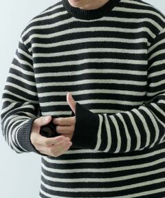 URBAN RESEARCH ITEMS / アーバンリサーチ アイテムズ ニット・セーター | クルーネック ボーダー ニット