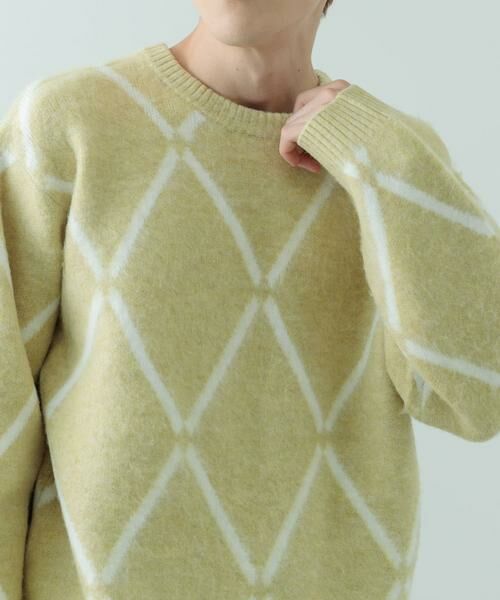 URBAN RESEARCH ITEMS / アーバンリサーチ アイテムズ ニット・セーター | ラインダイヤ クルーネック シャギーニット | 詳細1