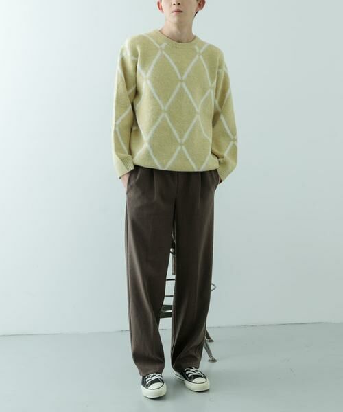 URBAN RESEARCH ITEMS / アーバンリサーチ アイテムズ ニット・セーター | ラインダイヤ クルーネック シャギーニット | 詳細3