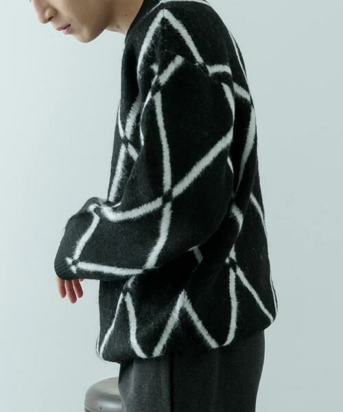 URBAN RESEARCH ITEMS / アーバンリサーチ アイテムズ ニット・セーター | ラインダイヤ クルーネック シャギーニット | 詳細6