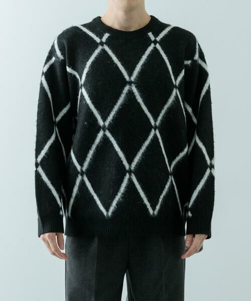 URBAN RESEARCH ITEMS / アーバンリサーチ アイテムズ ニット・セーター | ラインダイヤ クルーネック シャギーニット | 詳細9