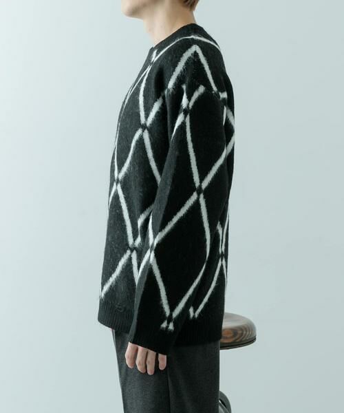 URBAN RESEARCH ITEMS / アーバンリサーチ アイテムズ ニット・セーター | ラインダイヤ クルーネック シャギーニット | 詳細10