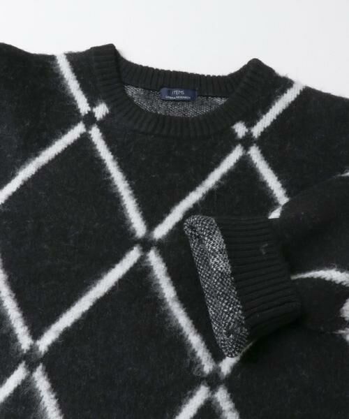 URBAN RESEARCH ITEMS / アーバンリサーチ アイテムズ ニット・セーター | ラインダイヤ クルーネック シャギーニット | 詳細13