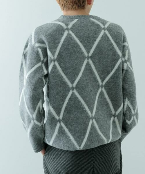 URBAN RESEARCH ITEMS / アーバンリサーチ アイテムズ ニット・セーター | ラインダイヤ クルーネック シャギーニット | 詳細15