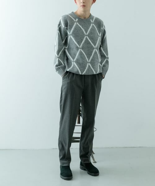 URBAN RESEARCH ITEMS / アーバンリサーチ アイテムズ ニット・セーター | ラインダイヤ クルーネック シャギーニット | 詳細16