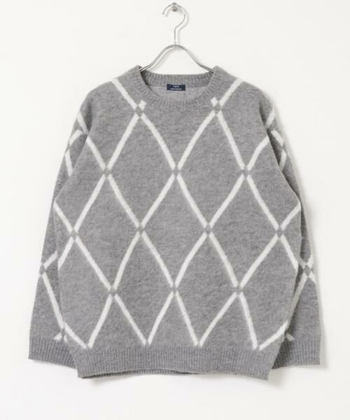 URBAN RESEARCH ITEMS / アーバンリサーチ アイテムズ ニット・セーター | ラインダイヤ クルーネック シャギーニット | 詳細17