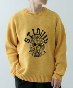 URBAN RESEARCH ITEMS / アーバンリサーチ アイテムズ ニット・セーター | カレッジロゴ モール クルーネック ニット