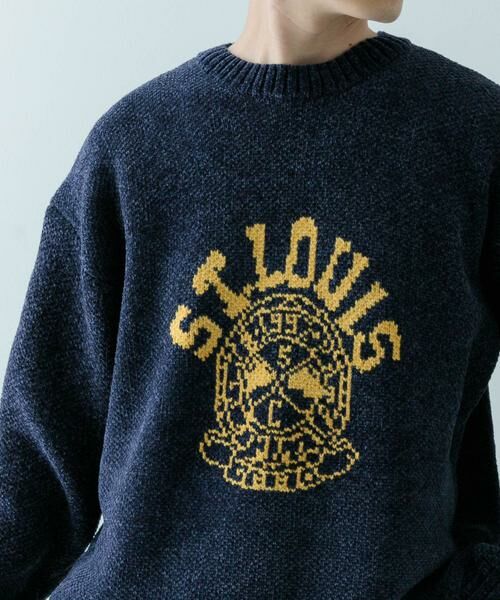 URBAN RESEARCH ITEMS / アーバンリサーチ アイテムズ ニット・セーター | カレッジロゴ モール クルーネック ニット | 詳細7