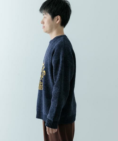 URBAN RESEARCH ITEMS / アーバンリサーチ アイテムズ ニット・セーター | カレッジロゴ モール クルーネック ニット | 詳細11