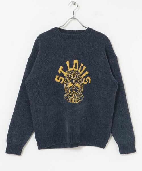 URBAN RESEARCH ITEMS / アーバンリサーチ アイテムズ ニット・セーター | カレッジロゴ モール クルーネック ニット | 詳細13