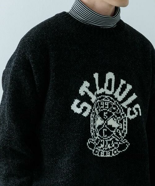 URBAN RESEARCH ITEMS / アーバンリサーチ アイテムズ ニット・セーター | カレッジロゴ モール クルーネック ニット | 詳細18