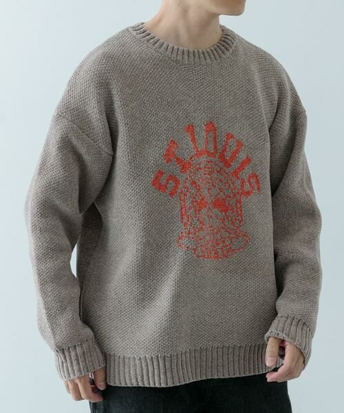 URBAN RESEARCH ITEMS / アーバンリサーチ アイテムズ ニット・セーター | カレッジロゴ モール クルーネック ニット | 詳細24