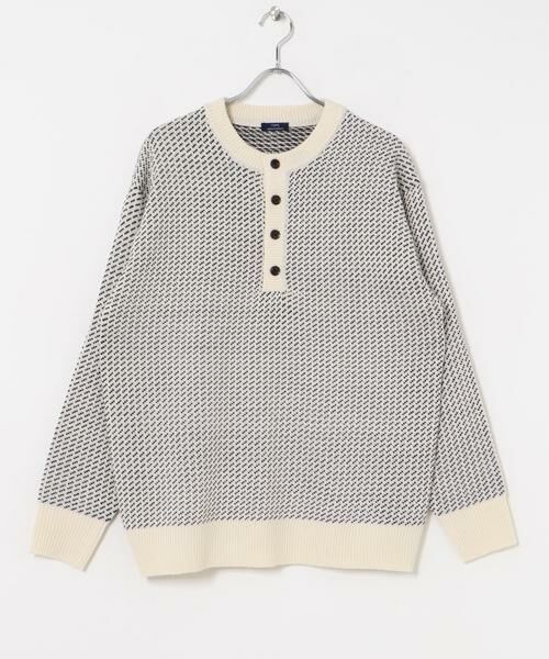 現行完売品✨45R スムースの908ヘンリー　ブラック　ヘンリーネックニット オメガツイスト ヘンリーネックニット（KROVCW0210