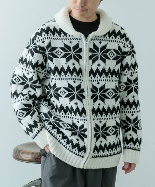 URBAN RESEARCH ITEMS / アーバンリサーチ アイテムズ ニット・セーター | カウチン ジップアップ ニットジャケット | 詳細2