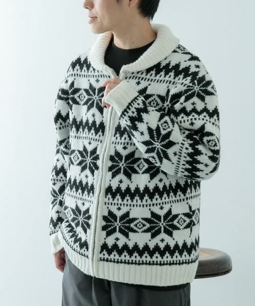 URBAN RESEARCH ITEMS / アーバンリサーチ アイテムズ ニット・セーター | カウチン ジップアップ ニットジャケット | 詳細3