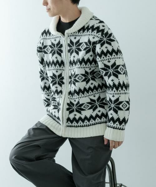 URBAN RESEARCH ITEMS / アーバンリサーチ アイテムズ ニット・セーター | カウチン ジップアップ ニットジャケット | 詳細5
