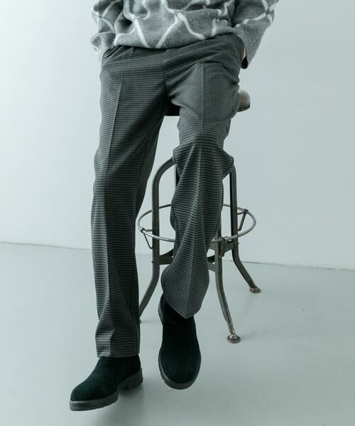 URBAN RESEARCH ITEMS / アーバンリサーチ アイテムズ その他パンツ | ガンクラブチェック テーパードパンツ(ブラック)