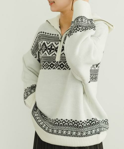 URBAN RESEARCH ITEMS / アーバンリサーチ アイテムズ ニット・セーター | ハーフジップニット | 詳細2