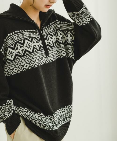 URBAN RESEARCH ITEMS / アーバンリサーチ アイテムズ ニット・セーター | ハーフジップニット | 詳細13