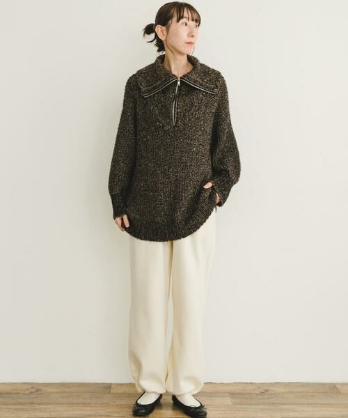 URBAN RESEARCH ITEMS / アーバンリサーチ アイテムズ ニット・セーター | ハーフジップラメニット | 詳細4