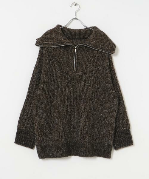 URBAN RESEARCH ITEMS / アーバンリサーチ アイテムズ ニット・セーター | ハーフジップラメニット | 詳細8