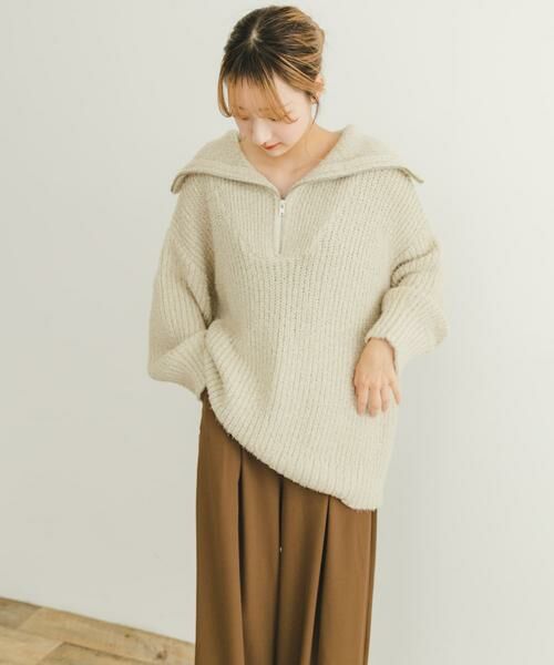 URBAN RESEARCH ITEMS / アーバンリサーチ アイテムズ ニット・セーター | ハーフジップラメニット | 詳細13