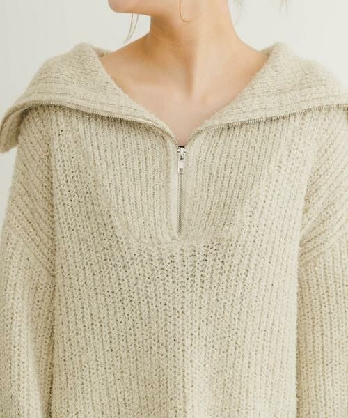 URBAN RESEARCH ITEMS / アーバンリサーチ アイテムズ ニット・セーター | ハーフジップラメニット | 詳細22