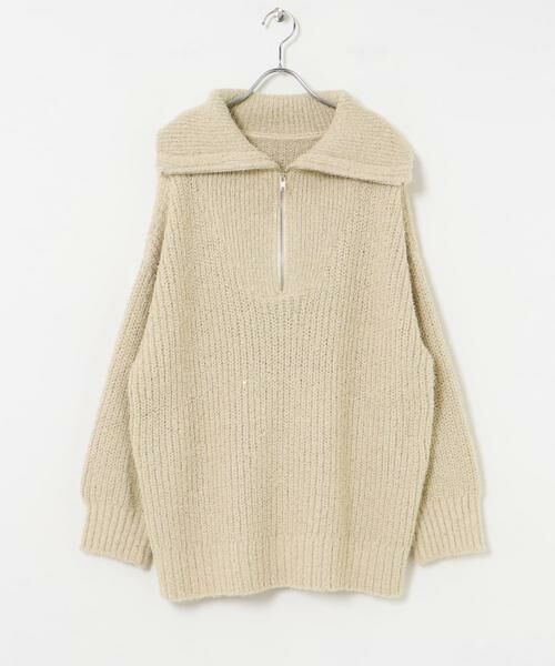 URBAN RESEARCH ITEMS / アーバンリサーチ アイテムズ ニット・セーター | ハーフジップラメニット | 詳細23