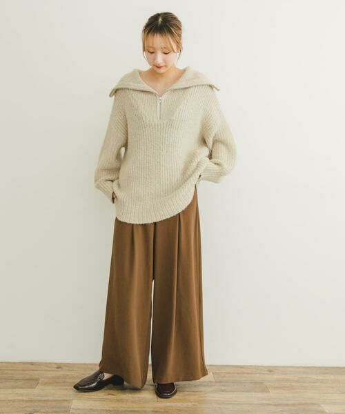 URBAN RESEARCH ITEMS / アーバンリサーチ アイテムズ ニット・セーター | ハーフジップラメニット | 詳細15