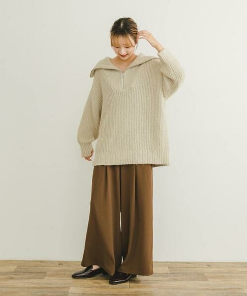 URBAN RESEARCH ITEMS / アーバンリサーチ アイテムズ ニット・セーター | ハーフジップラメニット | 詳細16