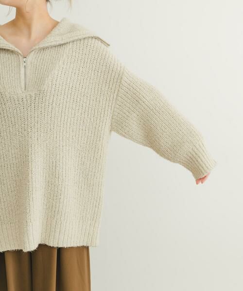 URBAN RESEARCH ITEMS / アーバンリサーチ アイテムズ ニット・セーター | ハーフジップラメニット | 詳細21
