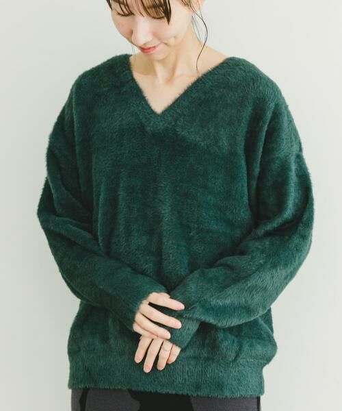 URBAN RESEARCH ITEMS / アーバンリサーチ アイテムズ ニット・セーター | ミニシャギーVネックニット | 詳細1