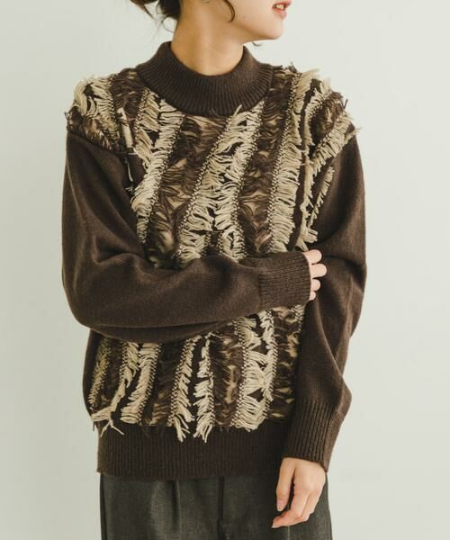 URBAN RESEARCH ITEMS / アーバンリサーチ アイテムズ ニット・セーター | フリンジプチハイニット | 詳細1