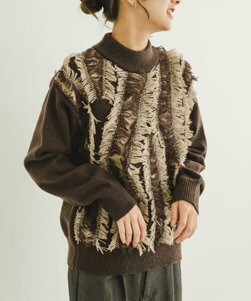 URBAN RESEARCH ITEMS / アーバンリサーチ アイテムズ ニット・セーター | フリンジプチハイニット | 詳細2