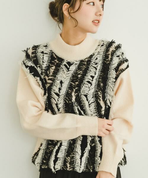 URBAN RESEARCH ITEMS / アーバンリサーチ アイテムズ ニット・セーター | フリンジプチハイニット | 詳細16