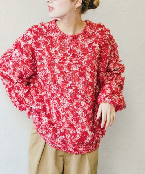 URBAN RESEARCH ITEMS / アーバンリサーチ アイテムズ ニット・セーター | ループ編みミックスニット | 詳細1