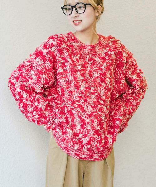 URBAN RESEARCH ITEMS / アーバンリサーチ アイテムズ ニット・セーター | ループ編みミックスニット | 詳細2