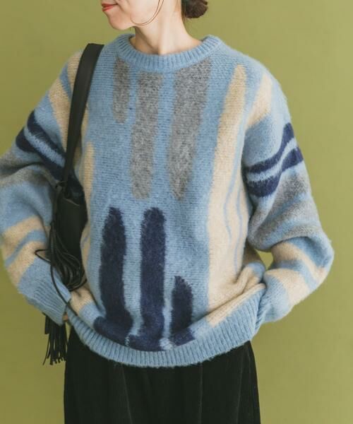URBAN RESEARCH ITEMS / アーバンリサーチ アイテムズ ニット・セーター | シャギーモチーフビッグニット | 詳細1