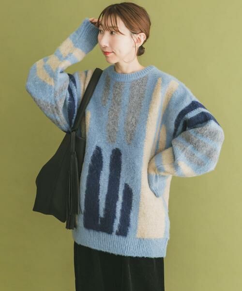 URBAN RESEARCH ITEMS / アーバンリサーチ アイテムズ ニット・セーター | シャギーモチーフビッグニット | 詳細3