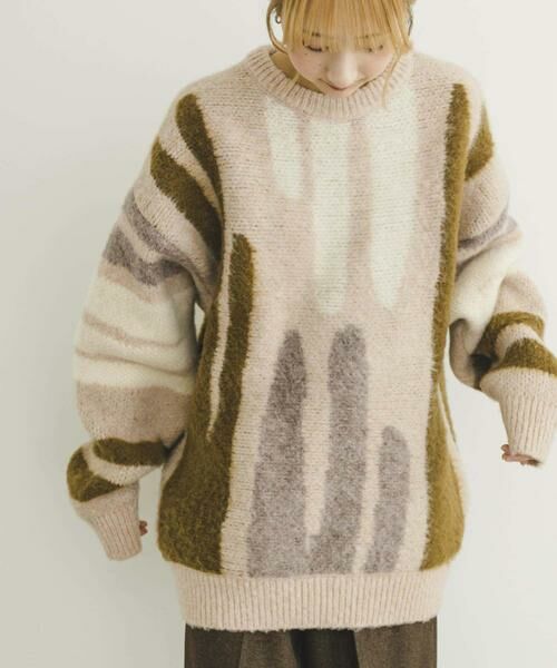 URBAN RESEARCH ITEMS / アーバンリサーチ アイテムズ ニット・セーター | シャギーモチーフビッグニット | 詳細12