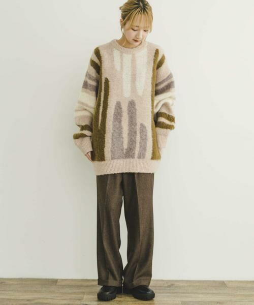 URBAN RESEARCH ITEMS / アーバンリサーチ アイテムズ ニット・セーター | シャギーモチーフビッグニット | 詳細15