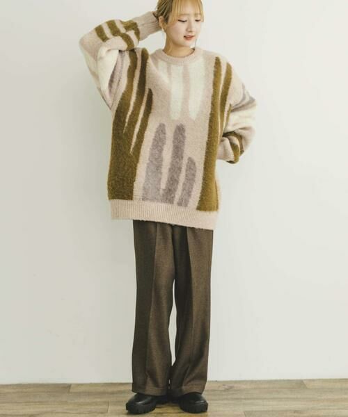URBAN RESEARCH ITEMS / アーバンリサーチ アイテムズ ニット・セーター | シャギーモチーフビッグニット | 詳細16